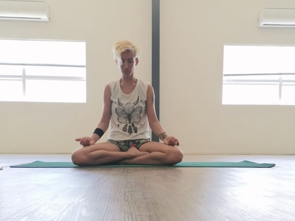 Yogi in seated position
